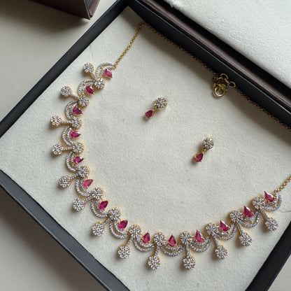 ‘Noor’ - The ruby necklace with earrings