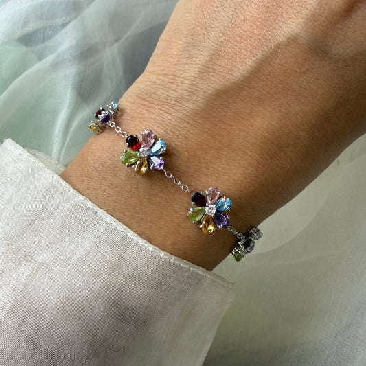 'Bloom' Natural Multi Gemstone Bracelet
