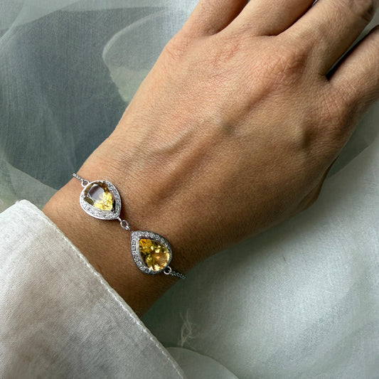 Eternal Tie Pear of Joy Citrine Bracelet