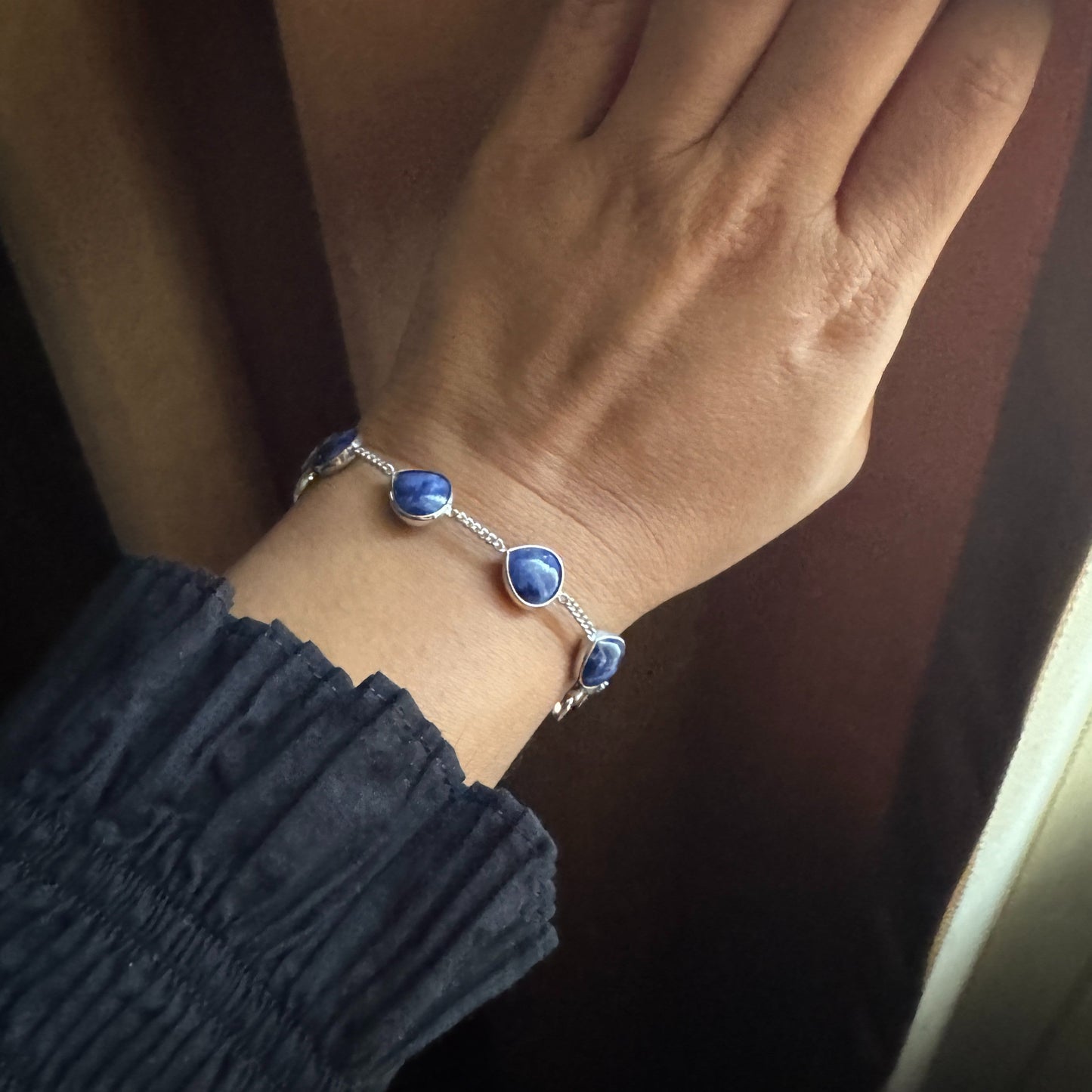 Celestia Natural Lapis Bracelet