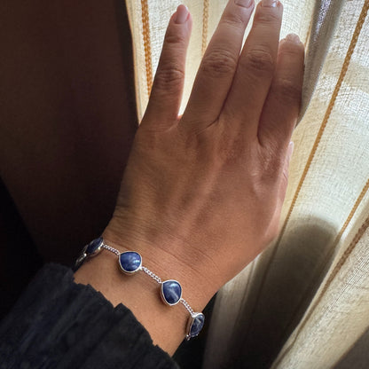 Celestia Natural Lapis Bracelet