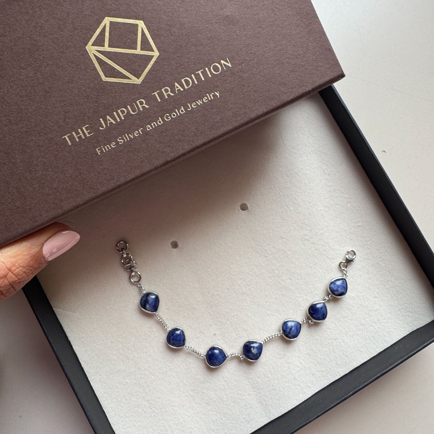 Celestia Natural Lapis Bracelet