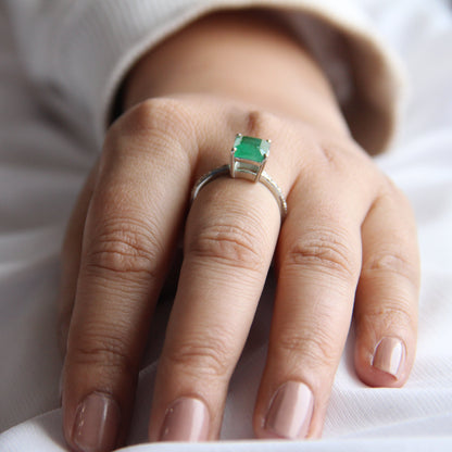 Modern Muse Natural Emerald Ring