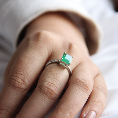 Modern Muse Natural Emerald Ring
