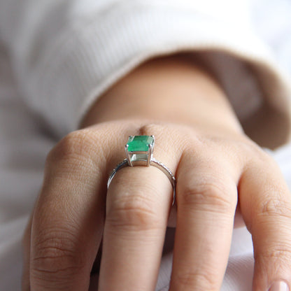 Modern Muse Natural Emerald Ring