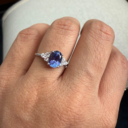 'Dinky' Natural Tanzanite Silver Ring