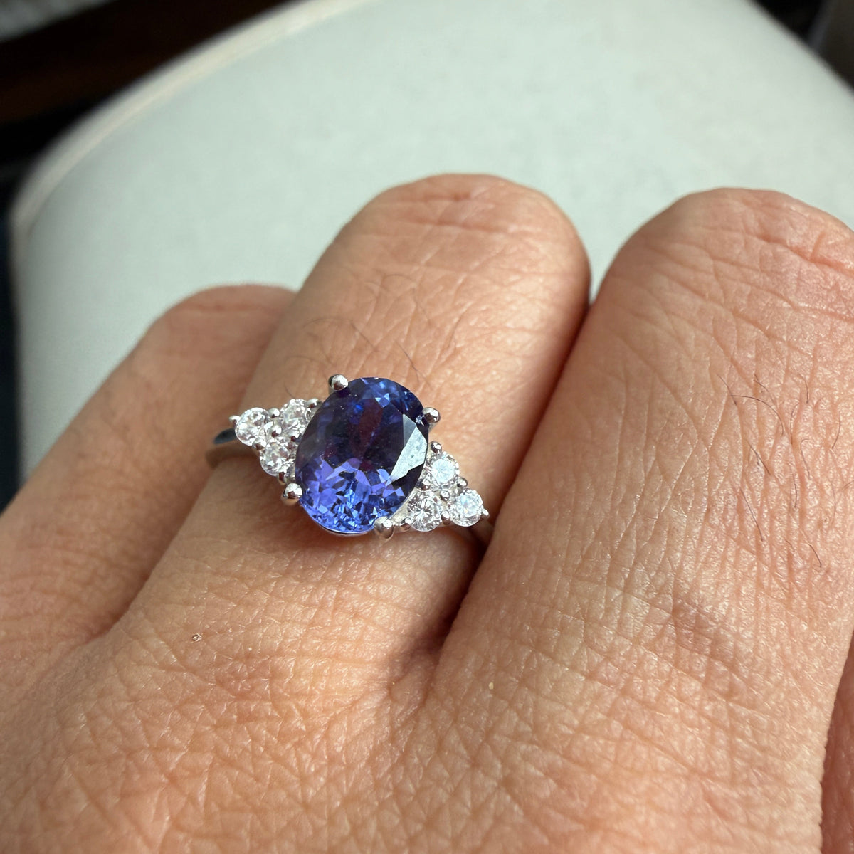 'Dinky' Natural Tanzanite Silver Ring