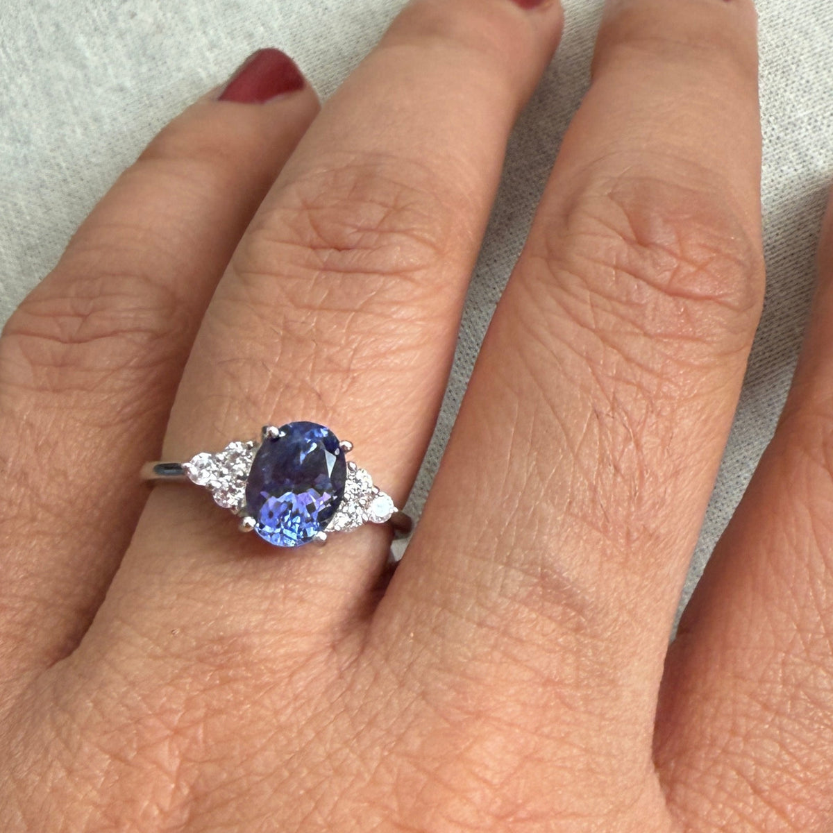 'Dinky' Natural Tanzanite Silver Ring