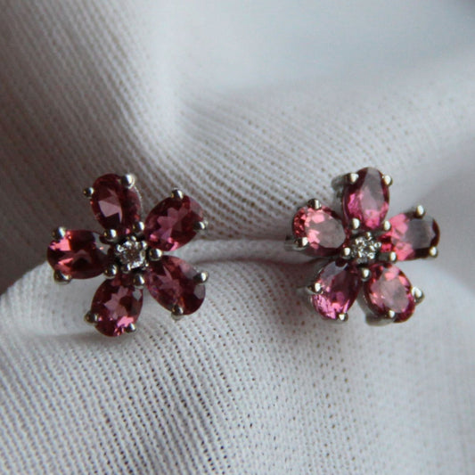 Bloom Pink Tourmaline Studs