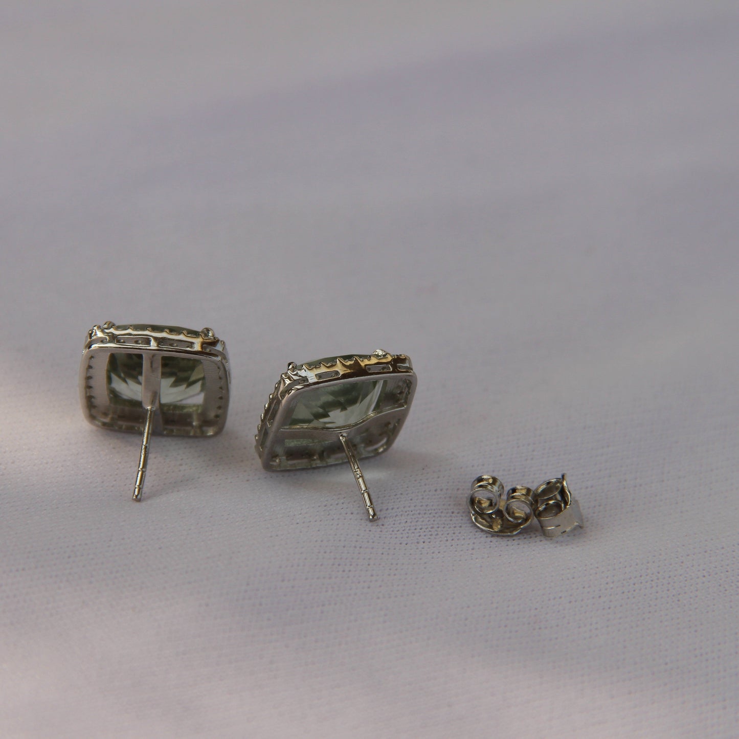 Fierce Glow Green Amethyst Studs