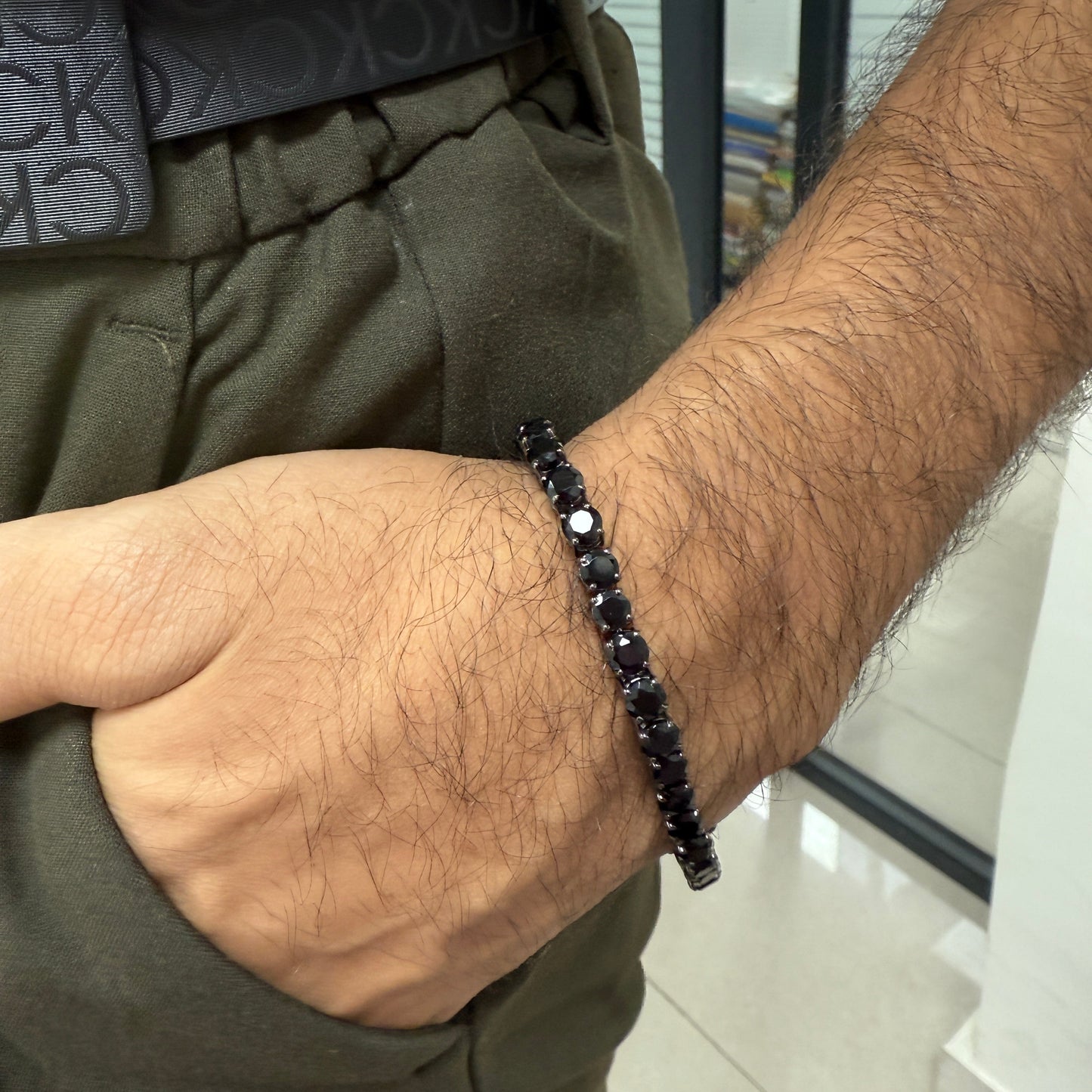 Blaze Sahibh Natural Black Onyx Bracelet