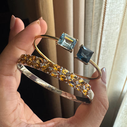 Amber Glow Natural Citrine Kada