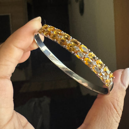Amber Glow Natural Citrine Kada