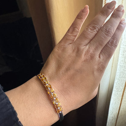 Amber Glow Natural Citrine Kada