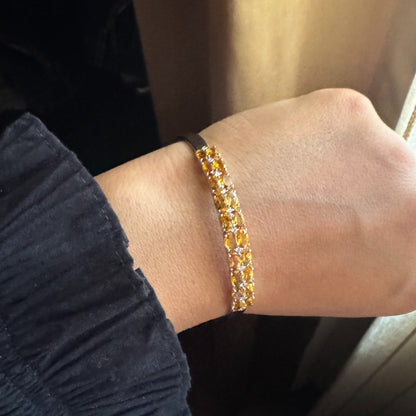 Amber Glow Natural Citrine Kada