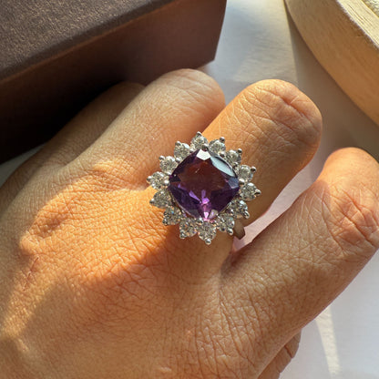 Bloom Royale Amethyst Statement Ring