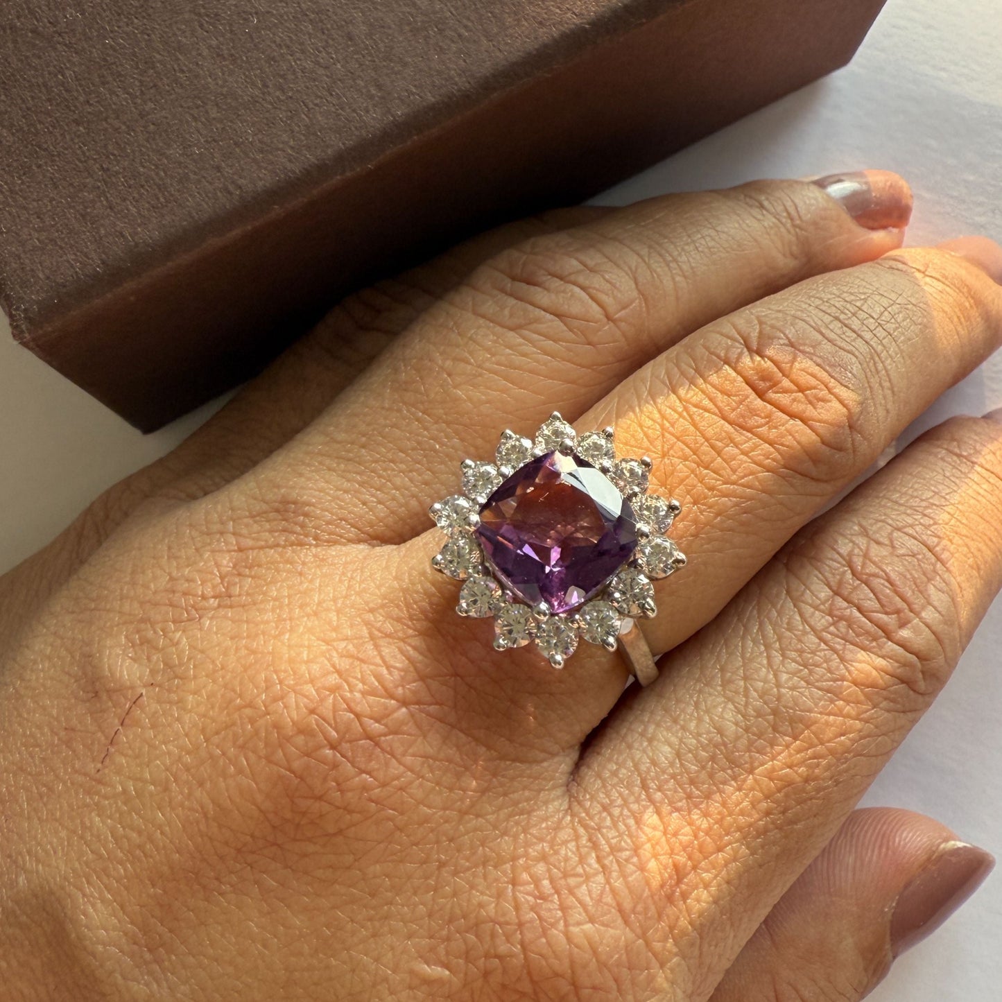 Bloom Royale Amethyst Statement Ring