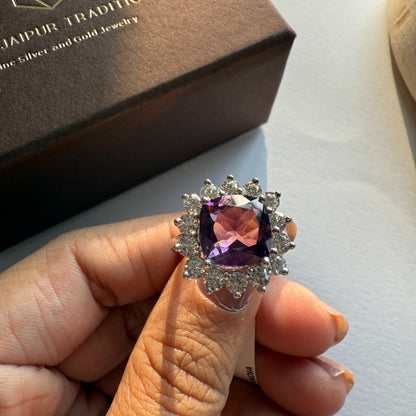 Bloom Royale Amethyst Statement Ring
