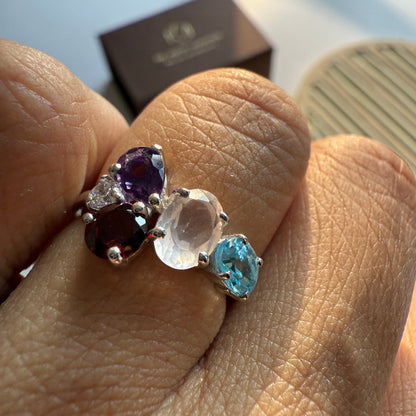 Rose Crush Natural Gemstone Ring
