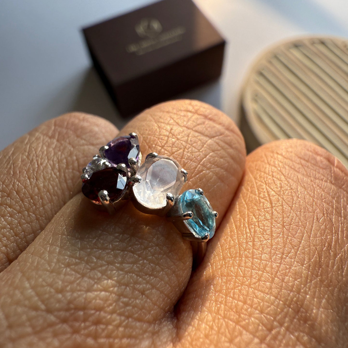 Rose Crush Natural Gemstone Ring