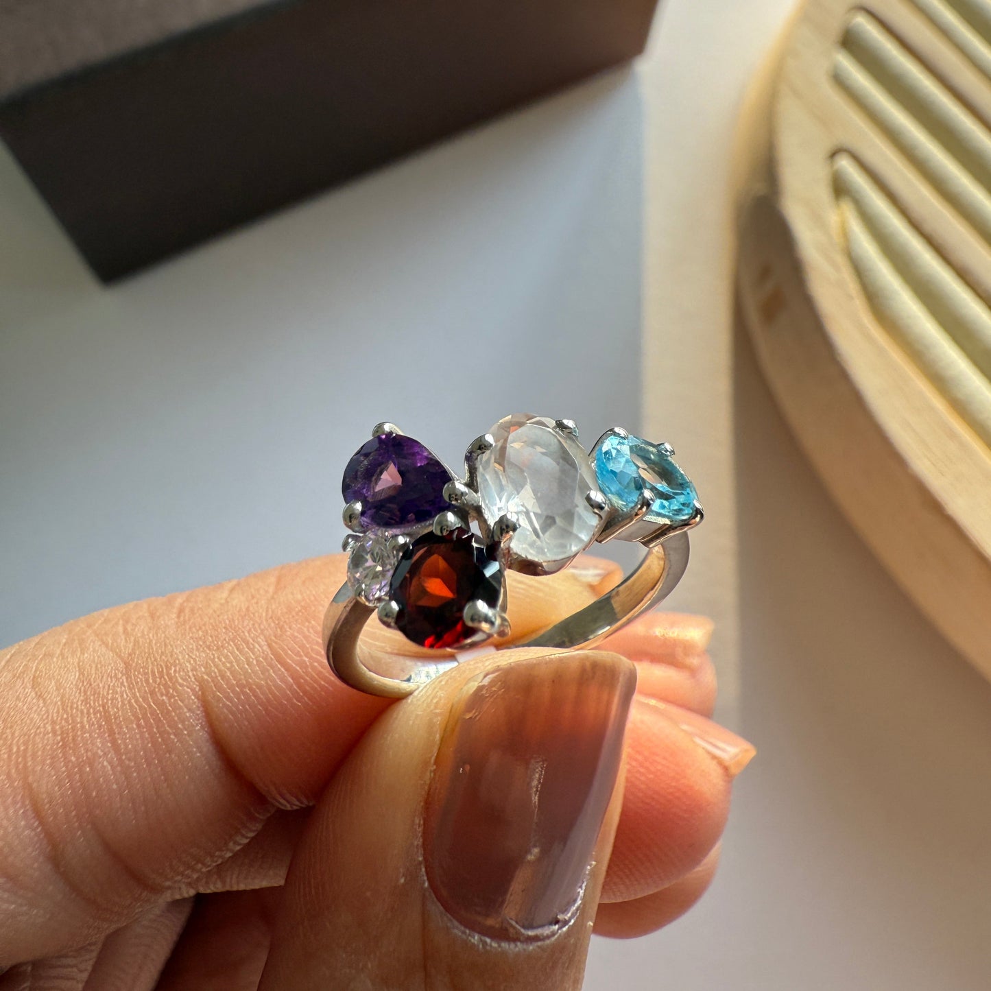 Rose Crush Natural Gemstone Ring
