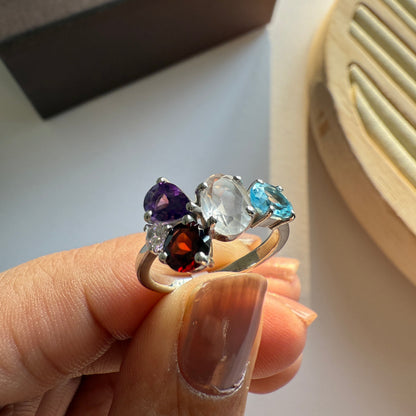 Rose Crush Natural Gemstone Ring