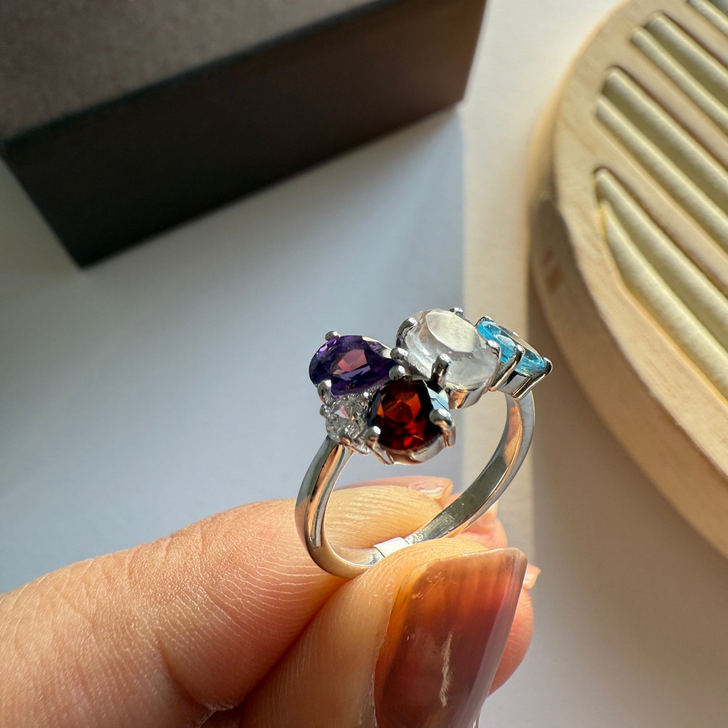 Rose Crush Natural Gemstone Ring