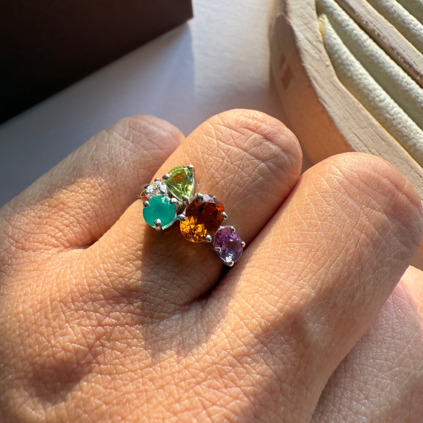 Citrine Crush Natural Gemstone Silver Ring