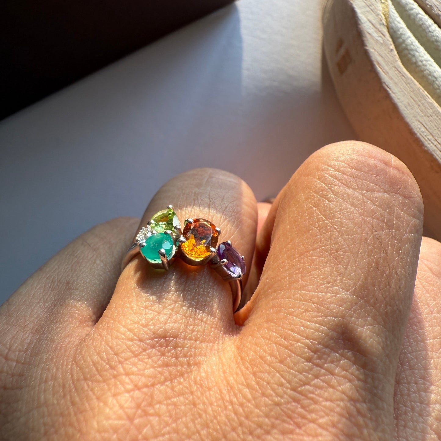 Citrine Crush Natural Gemstone Silver Ring