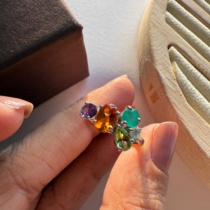 Citrine Crush Natural Gemstone Silver Ring