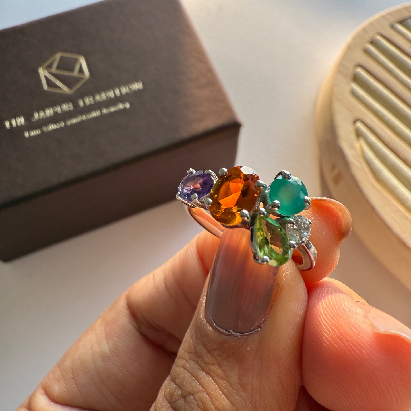 Citrine Crush Natural Gemstone Silver Ring