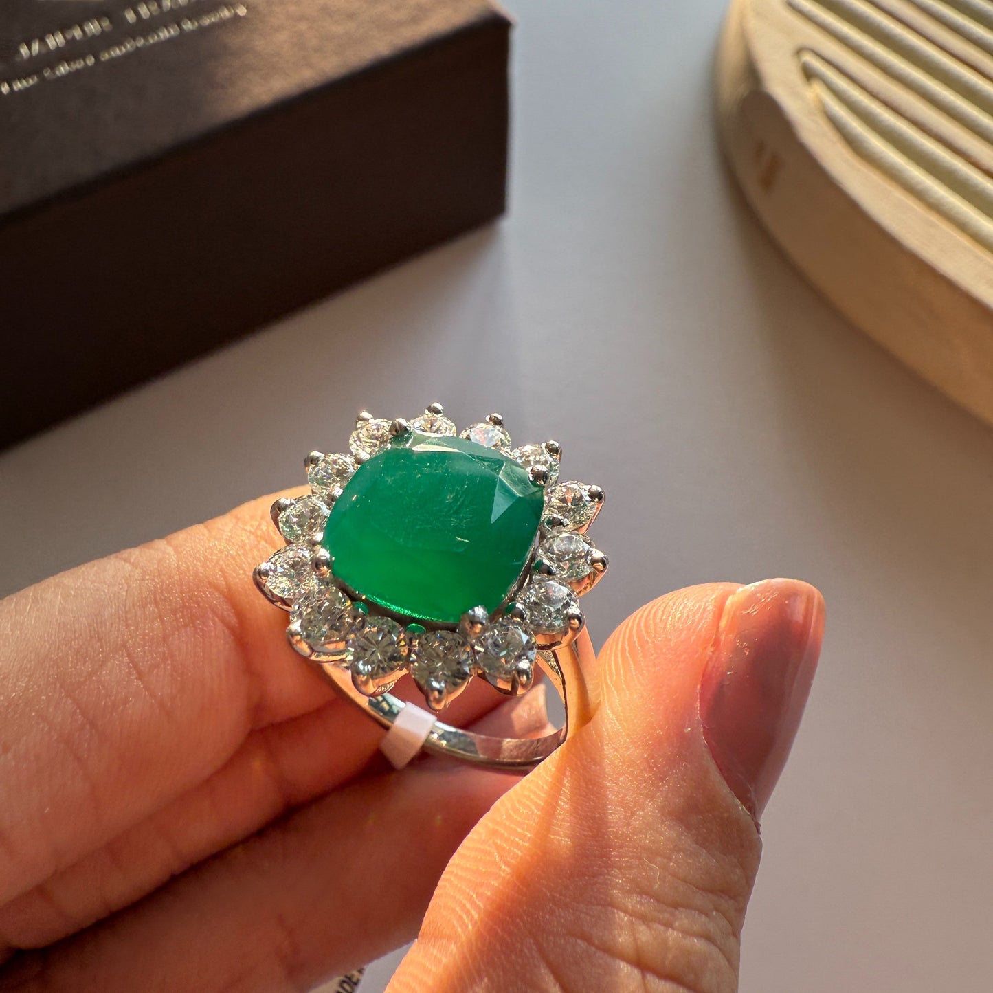 Bloom Royale Green Onyx Statement Ring