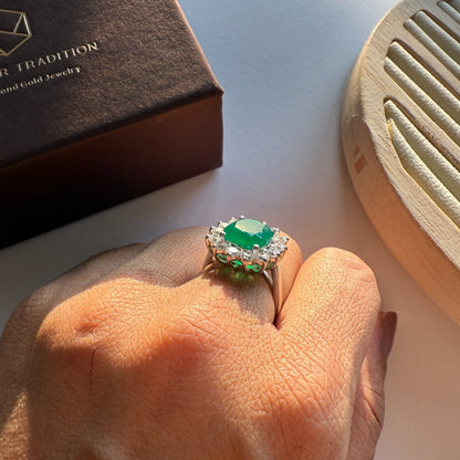 Bloom Royale Green Onyx Statement Ring
