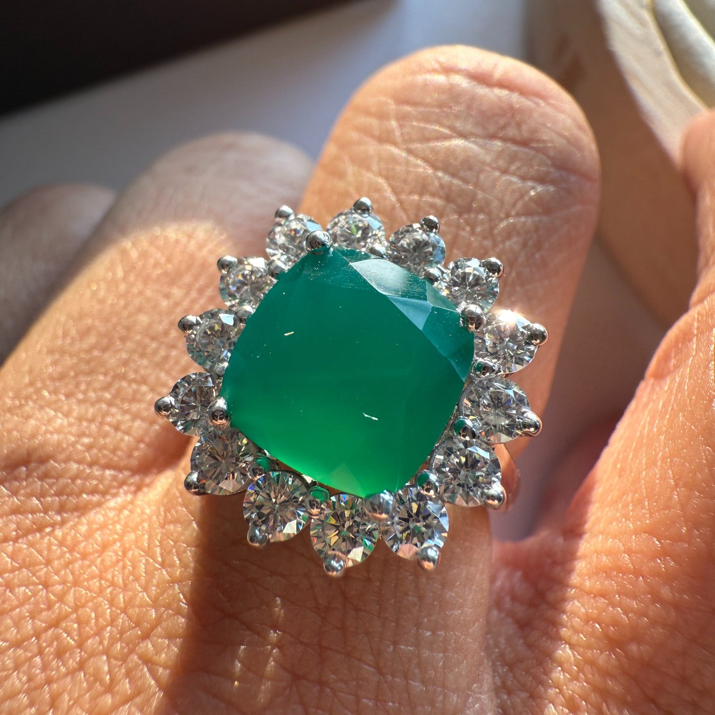 Bloom Royale Green Onyx Statement Ring