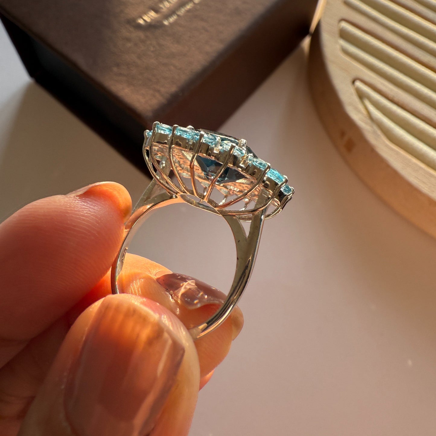 Bloom Royale Blue Topaz Statement Ring