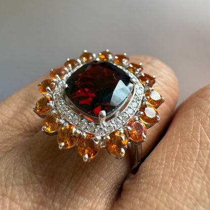 Bloom Royale Garnet Statement Ring