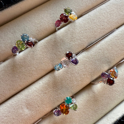 Peridot Crush Natural Gemstone Silver Ring