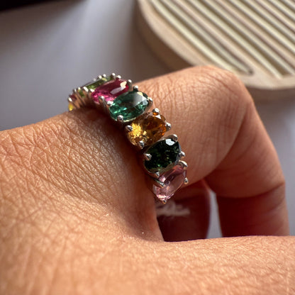 Graceful Curve Tourmaline Ring
