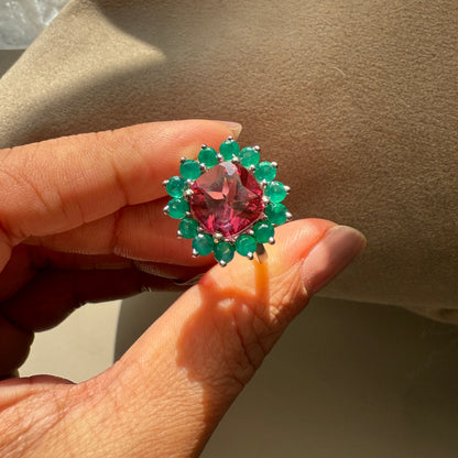 Bloom Royale Pink Topaz Statement Ring