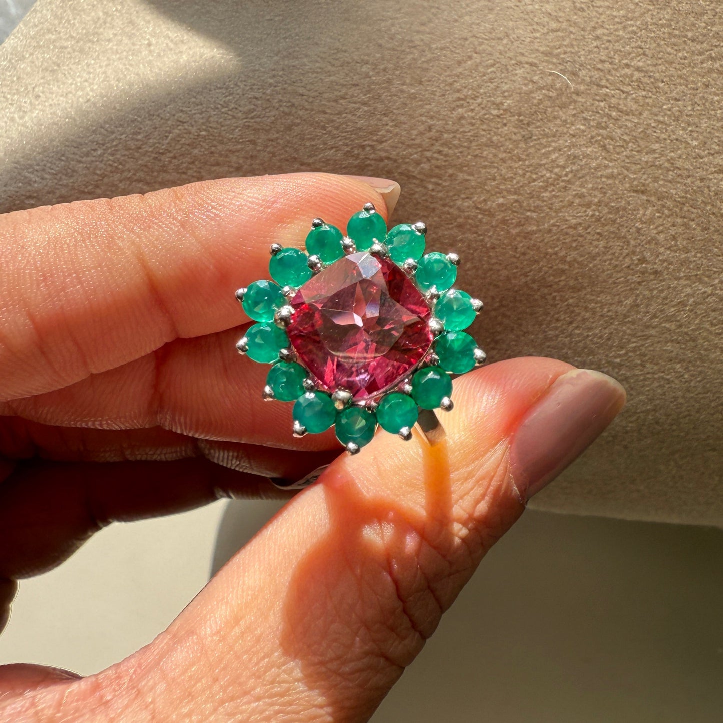Bloom Royale Pink Topaz Statement Ring
