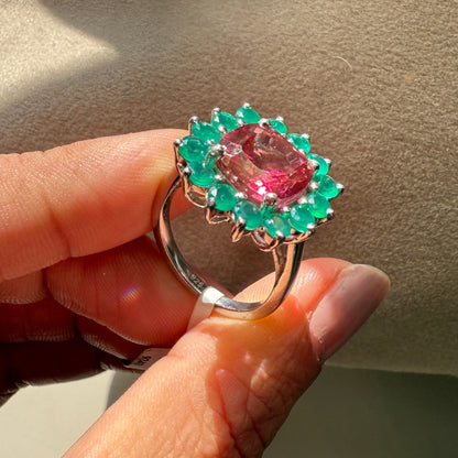 Bloom Royale Pink Topaz Statement Ring