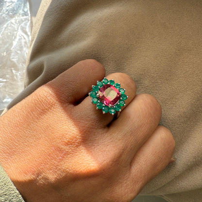 Bloom Royale Pink Topaz Statement Ring