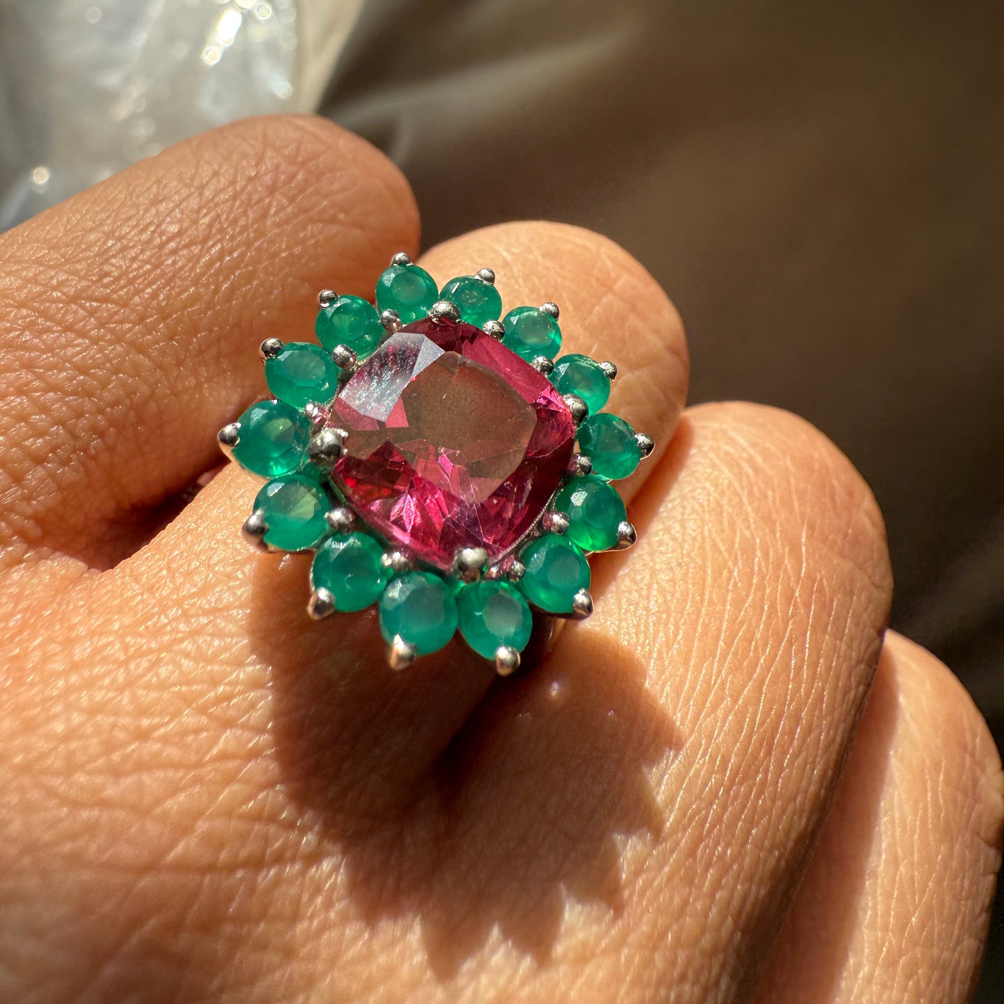 Bloom Royale Pink Topaz Statement Ring
