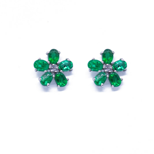 Bloom Emerald Studs