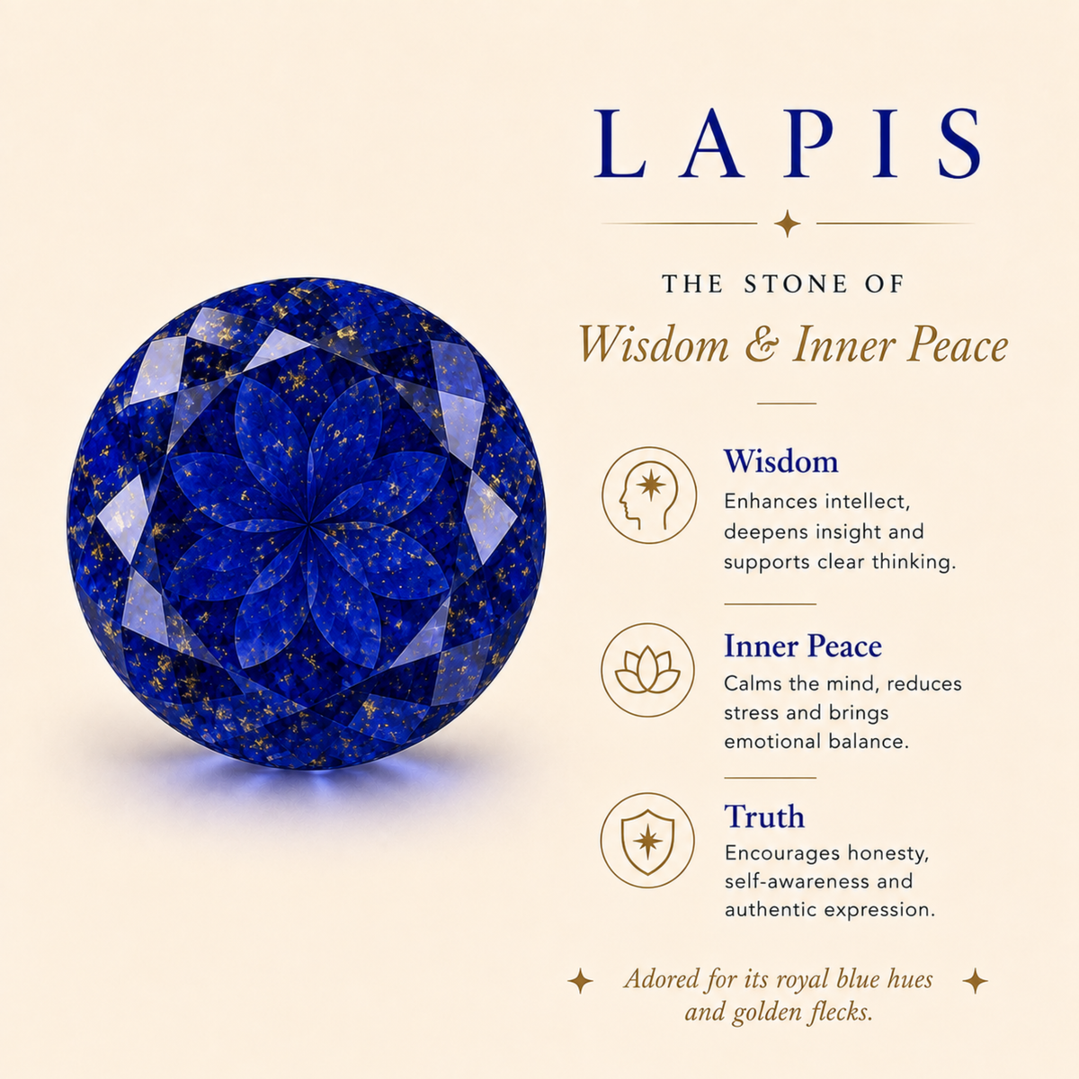 Orion Natural Blue Topaz and Lapis Men's Ring