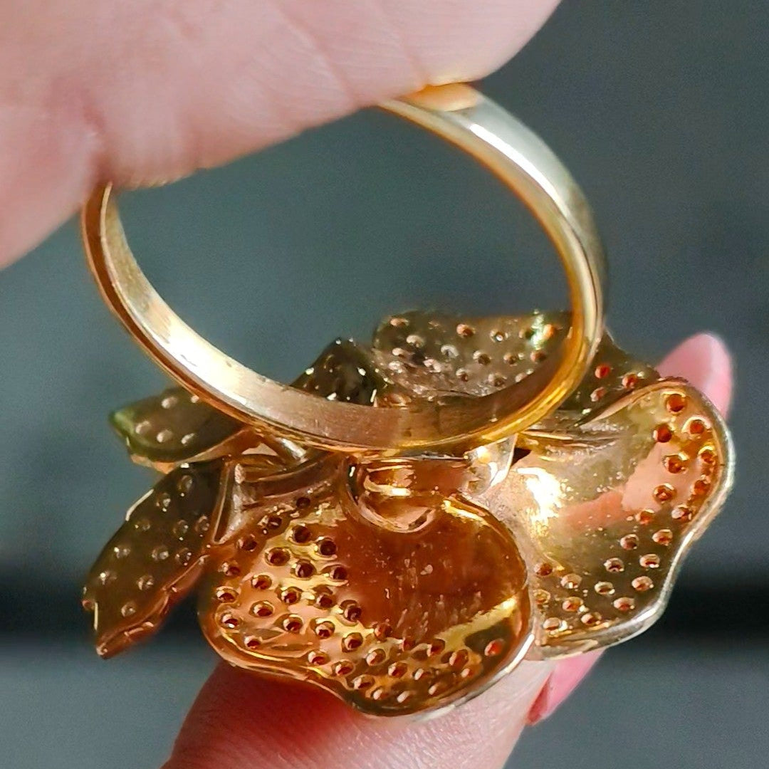 Rosella Natural Garnet Cocktail Ring