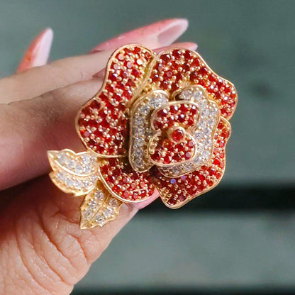 Rosella Natural Garnet Cocktail Ring