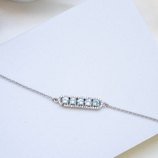 Unfading Tie Sky Blue Topaz Bracelet