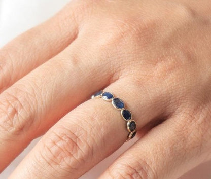 Solo Shine Blue Sapphire Gold Ring