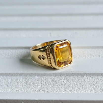Oris Natural Citrine Men's Ring